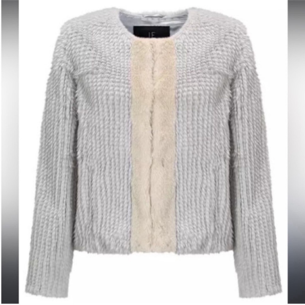NWOT Unreal Fur Cropped Grey Jacket